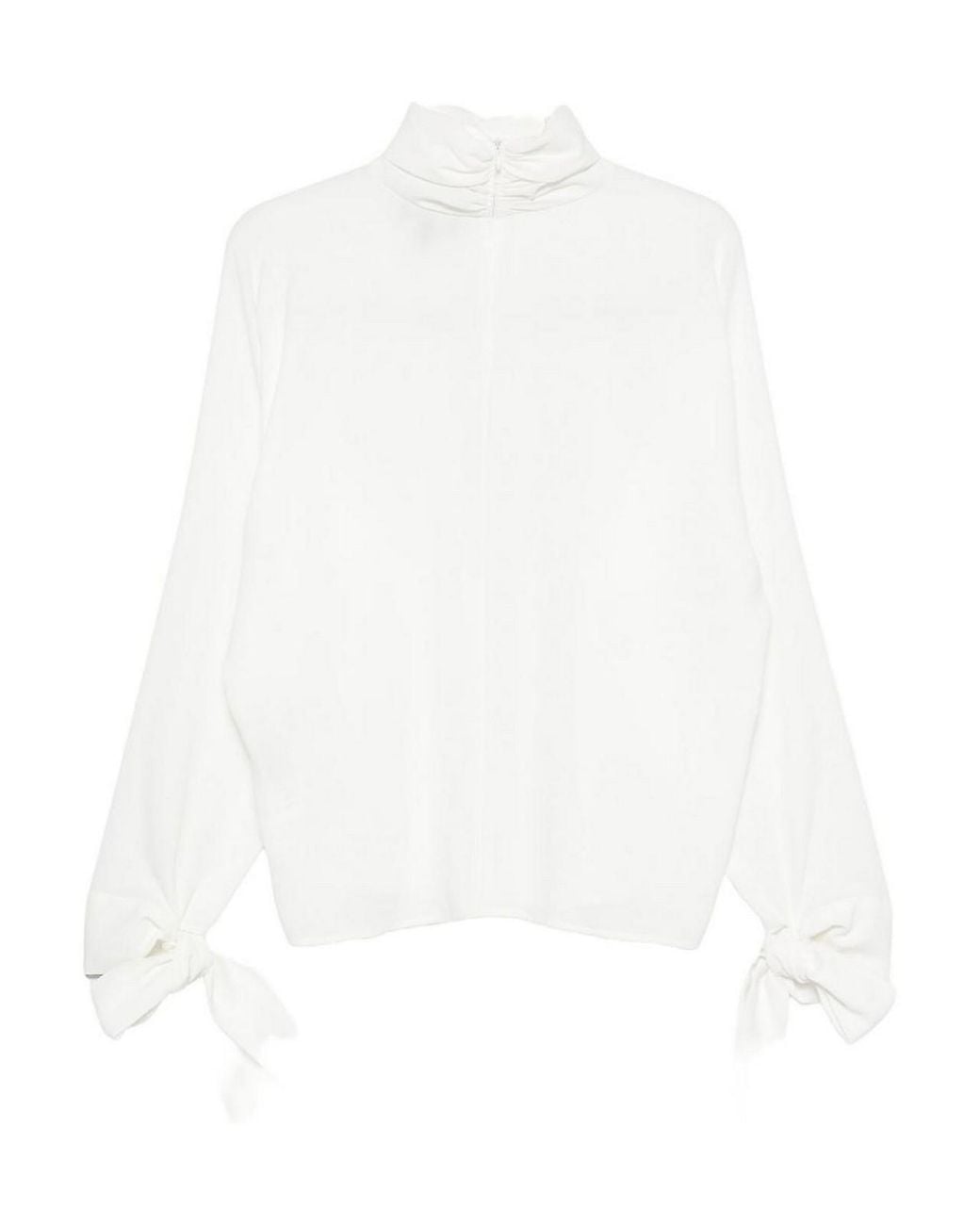 Emporio Armani White Crepe Blouse