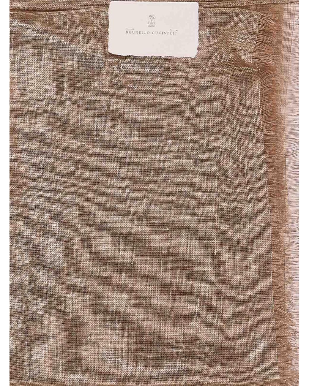 Brunello Cucinelli Natural Sciarpa Lurex