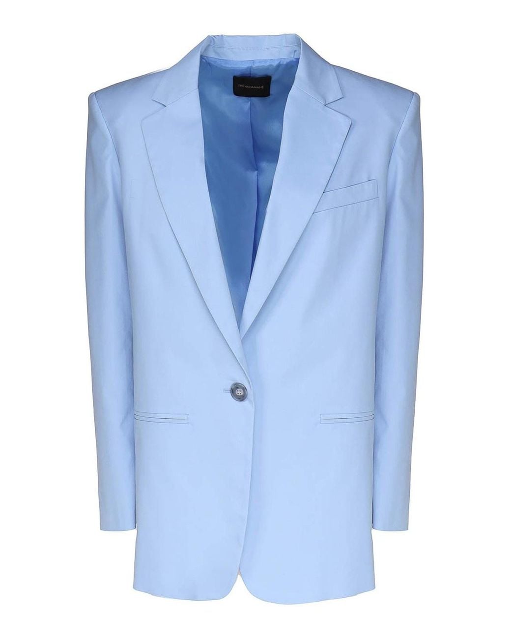 ANDAMANE Blue Oversized Guia Single-Breasted Blazer