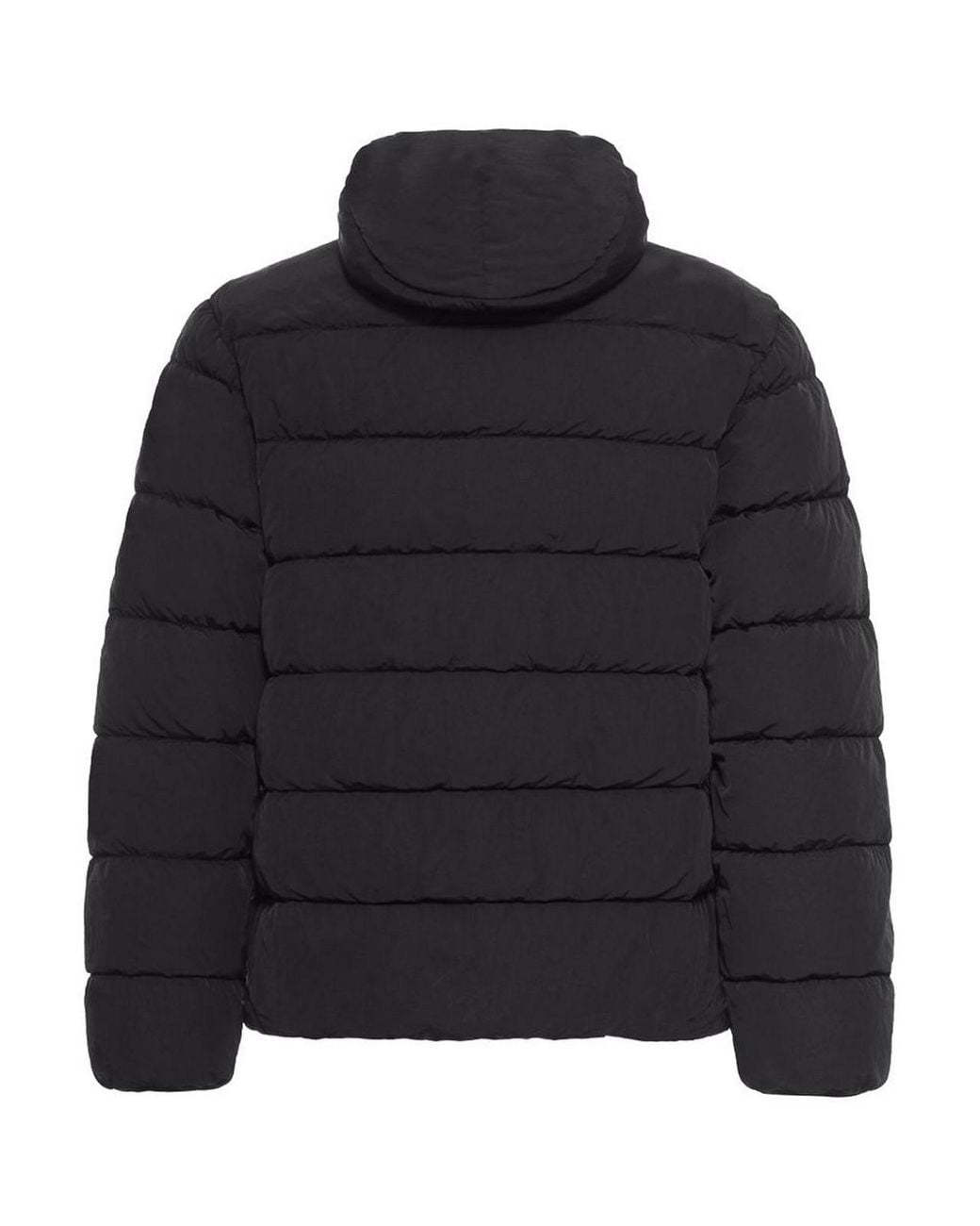 C P Company Black Short Hooded Down Jacket for men