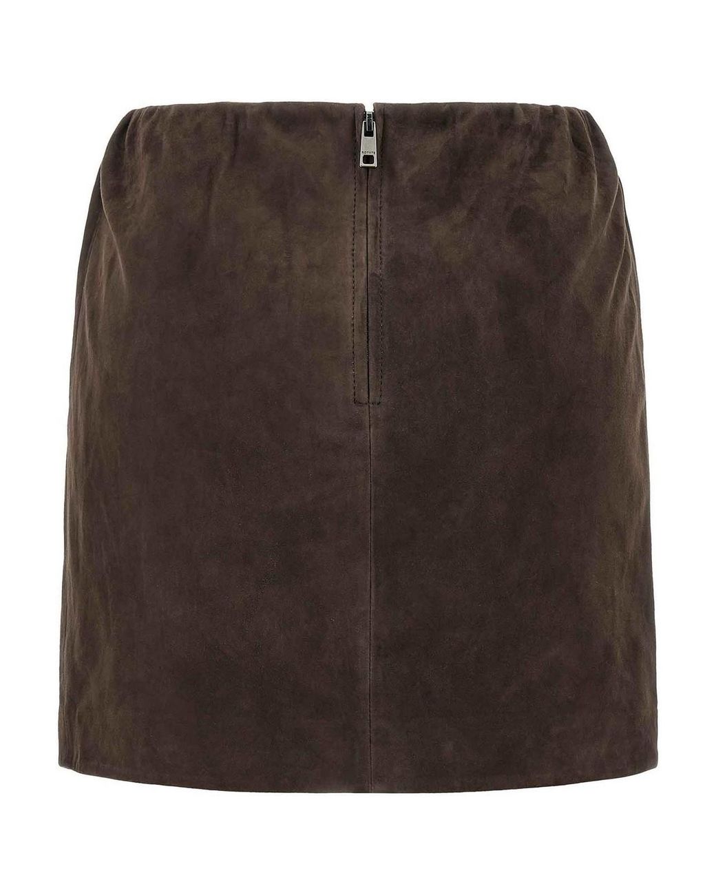 ROTATE BIRGER CHRISTENSEN Brown Suede Skirt