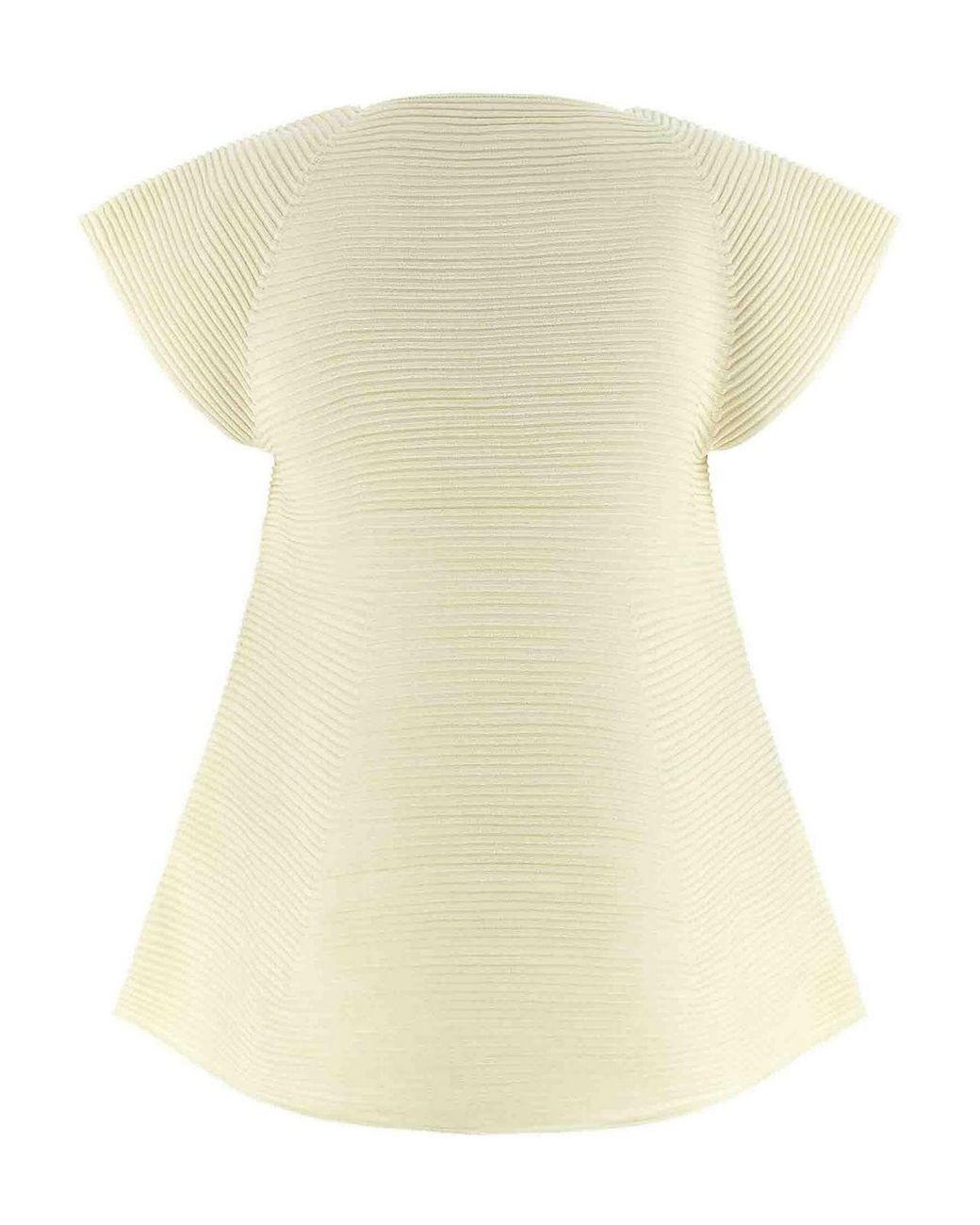 Issey Miyake Yellow 'Corrugated Knit' Dress