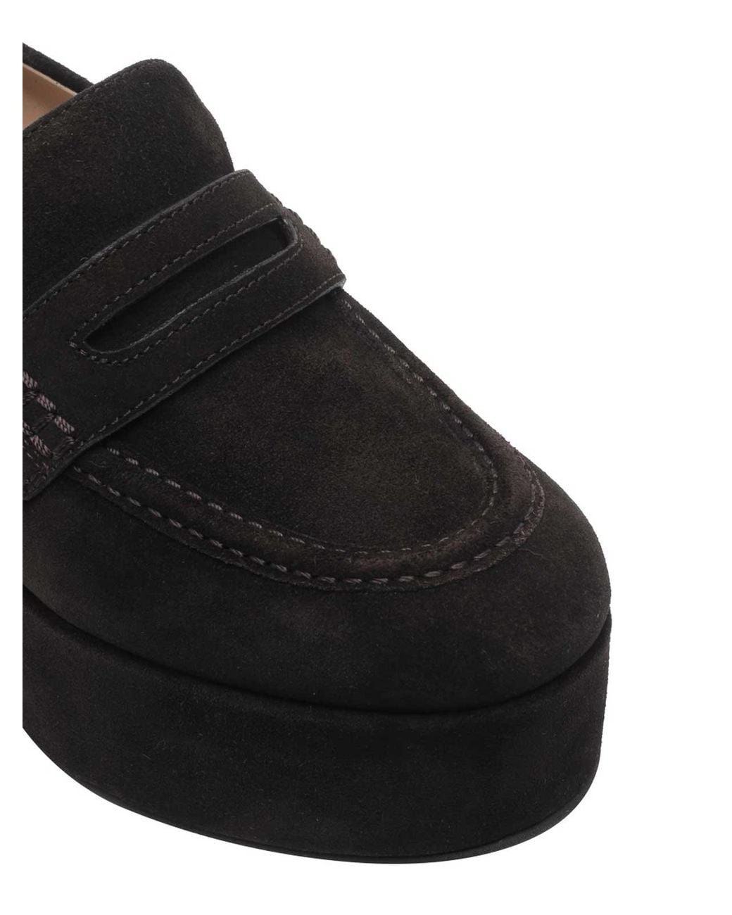 Gianvito Rossi Black Moka Jenna Pump Loafers
