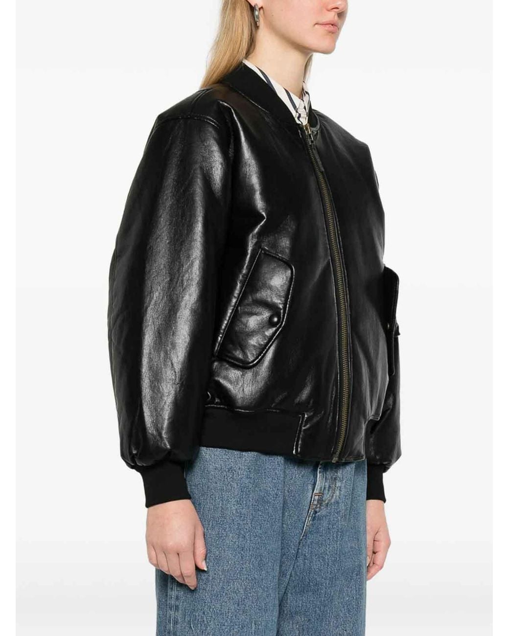 Anine Bing Black Leon Bomber Jacket