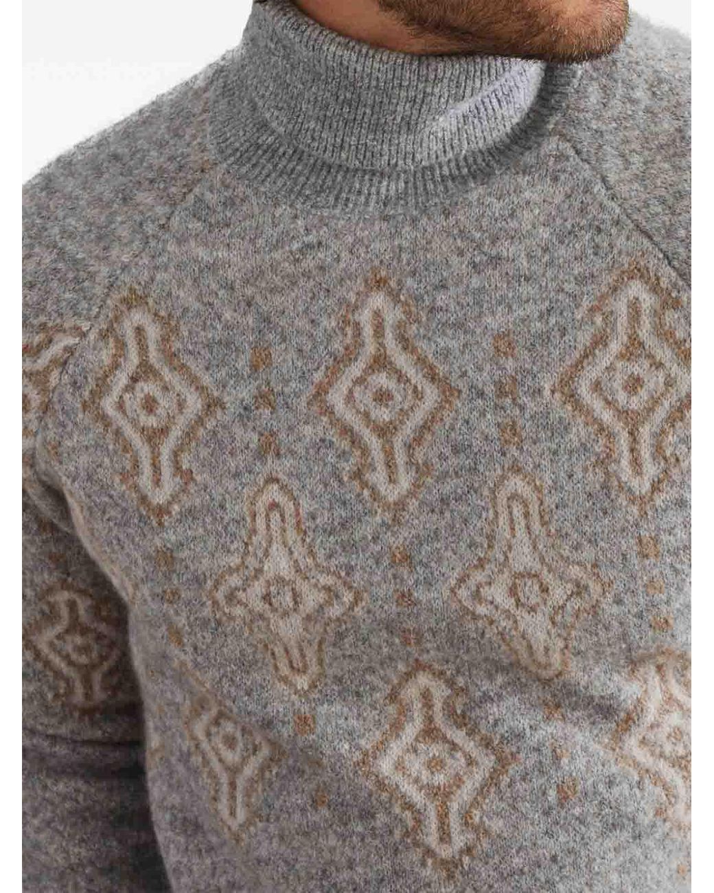 Brunello Cucinelli Gray Turtleneck Sweater for men