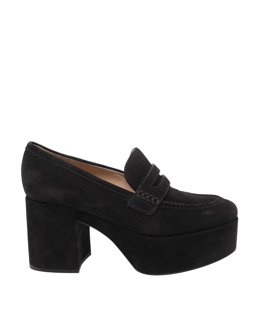 Gianvito Rossi Black Moka Jenna Pump Loafers