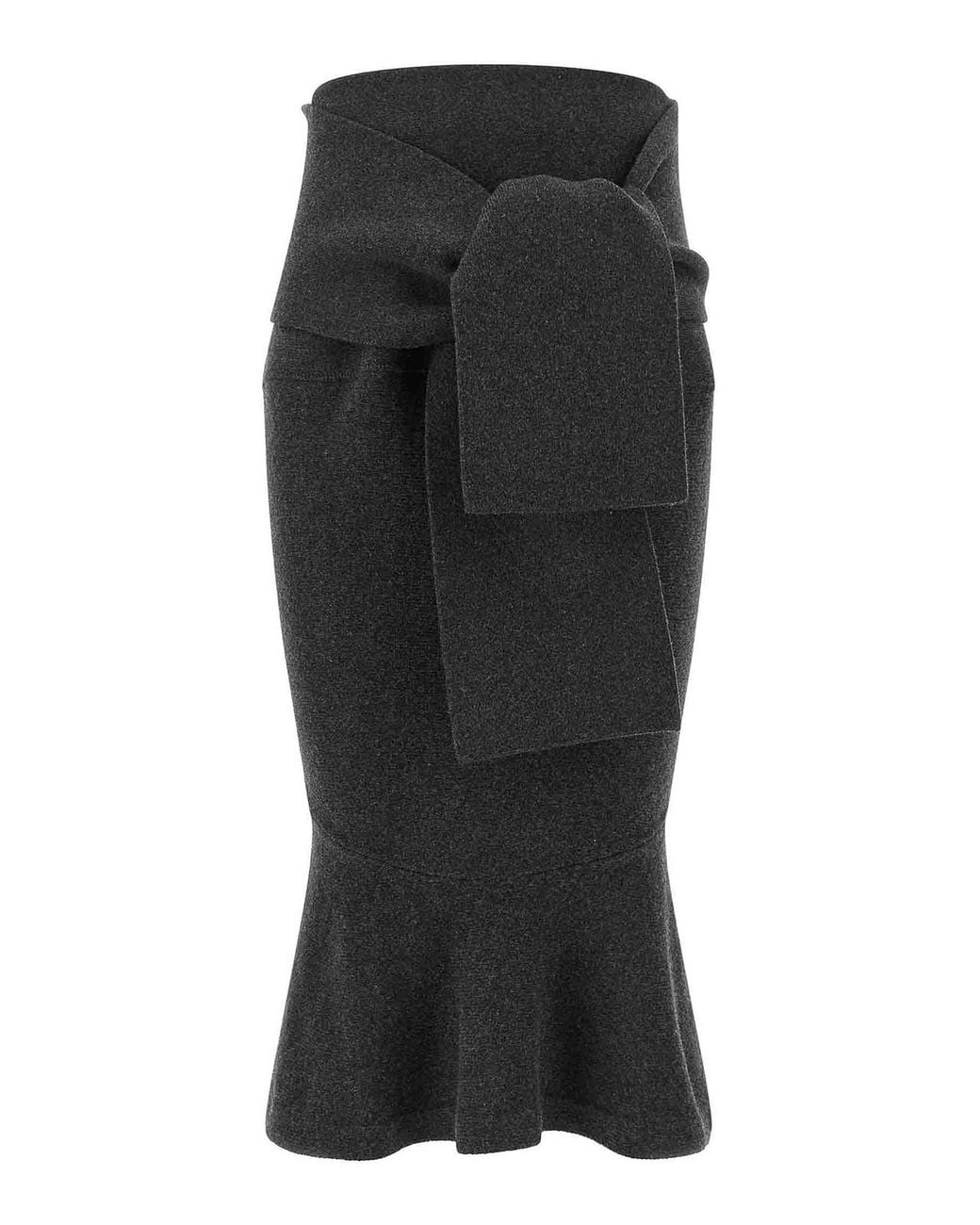 Jacquemus Black La Jupe Fiocco Wool-Cashmere Skirt