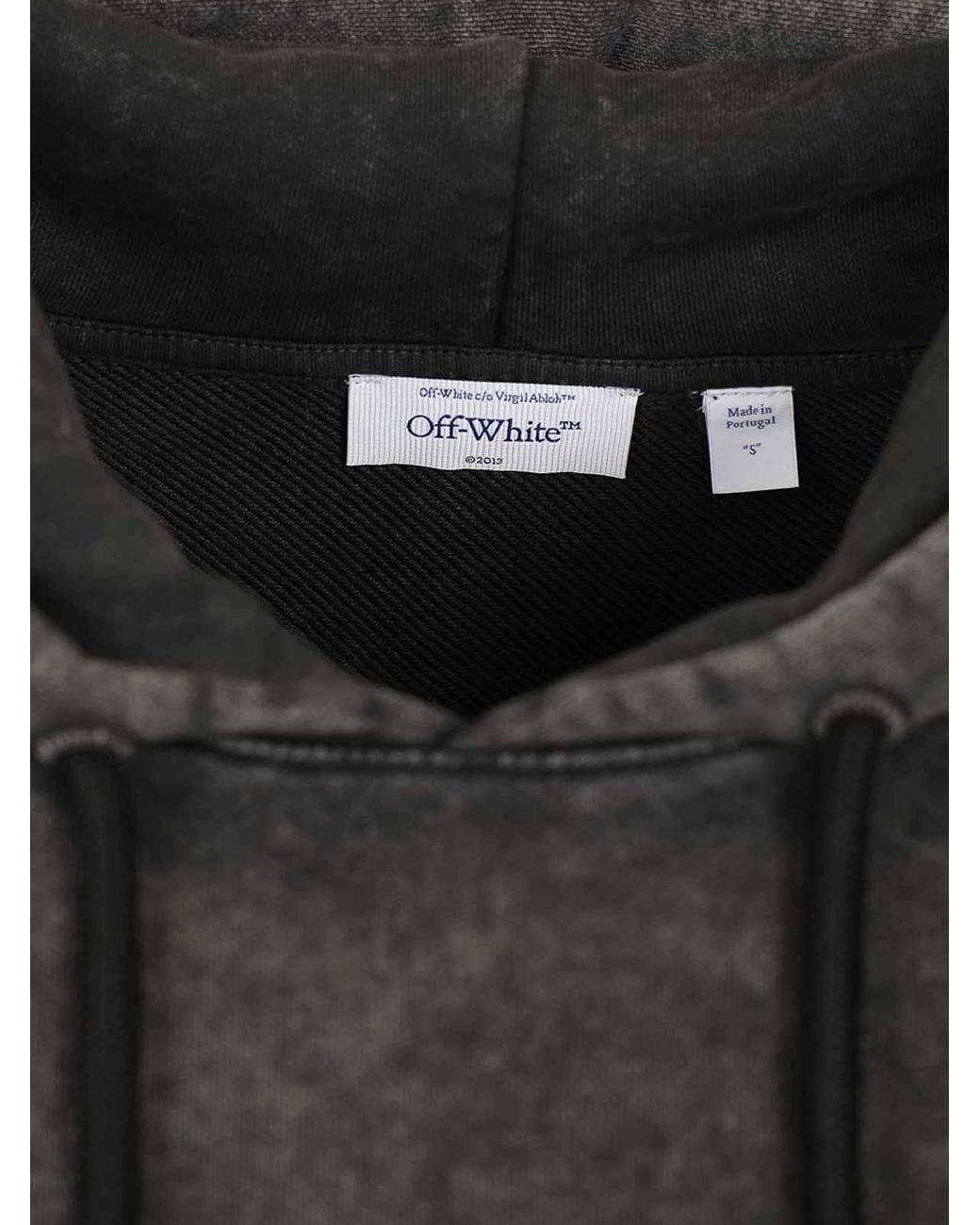 Off-White c/o Virgil Abloh Gray Racing Skate Hoodie for men