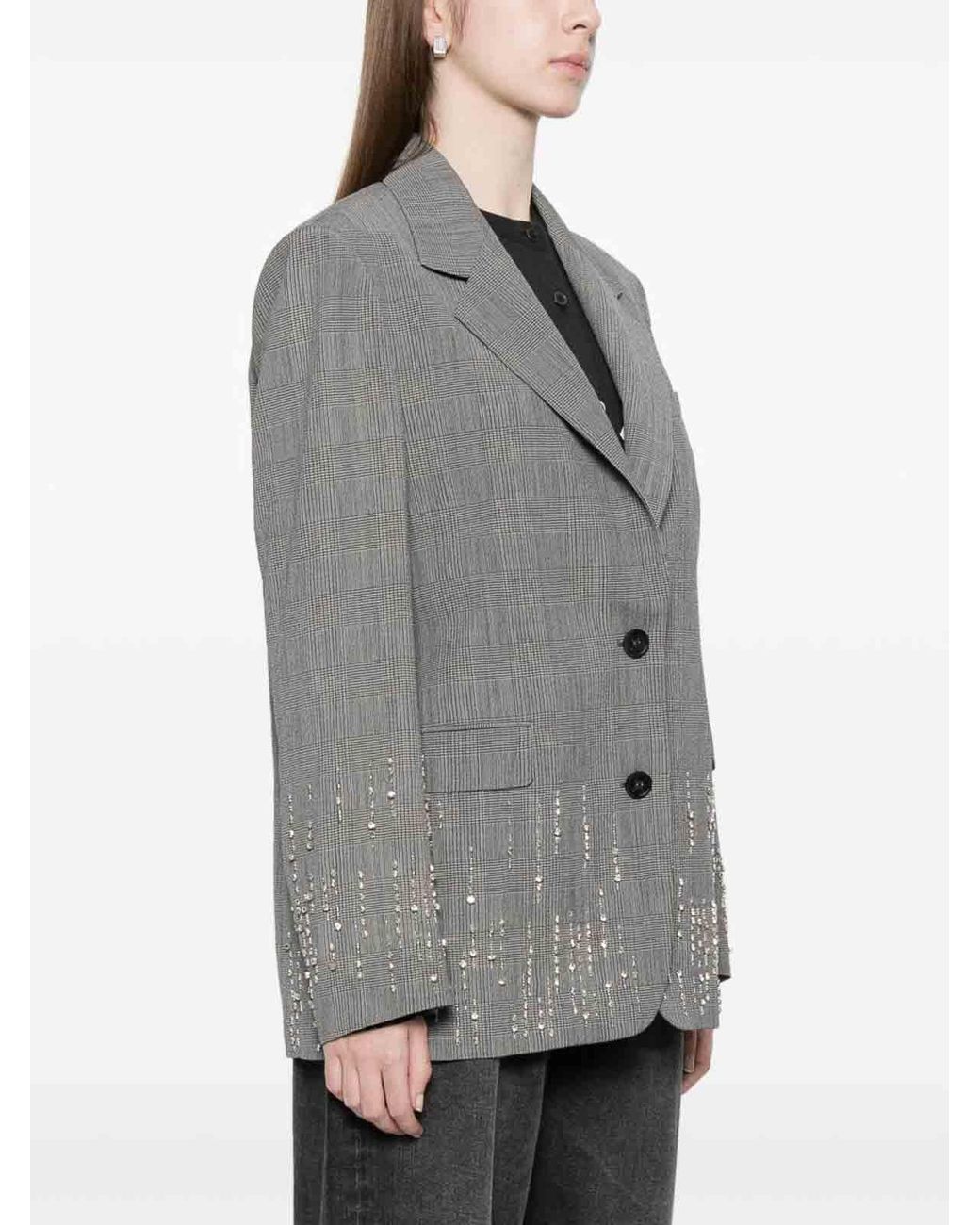 Golden Goose Deluxe Brand Gray Wool Single-Breasted Jacket