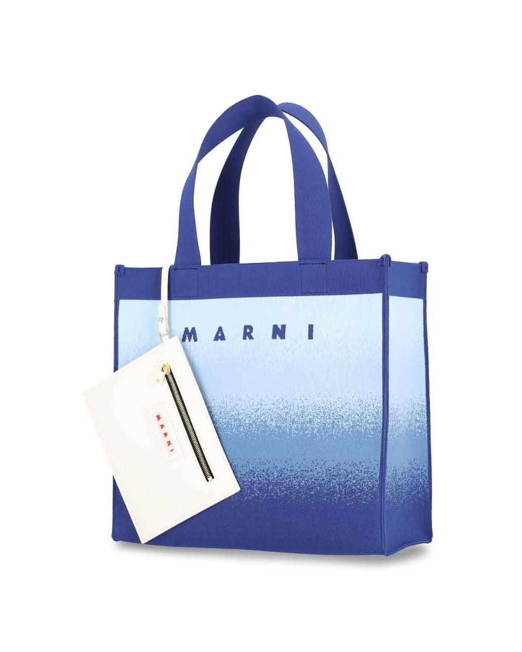 Marni Blue Logo Tote Bag