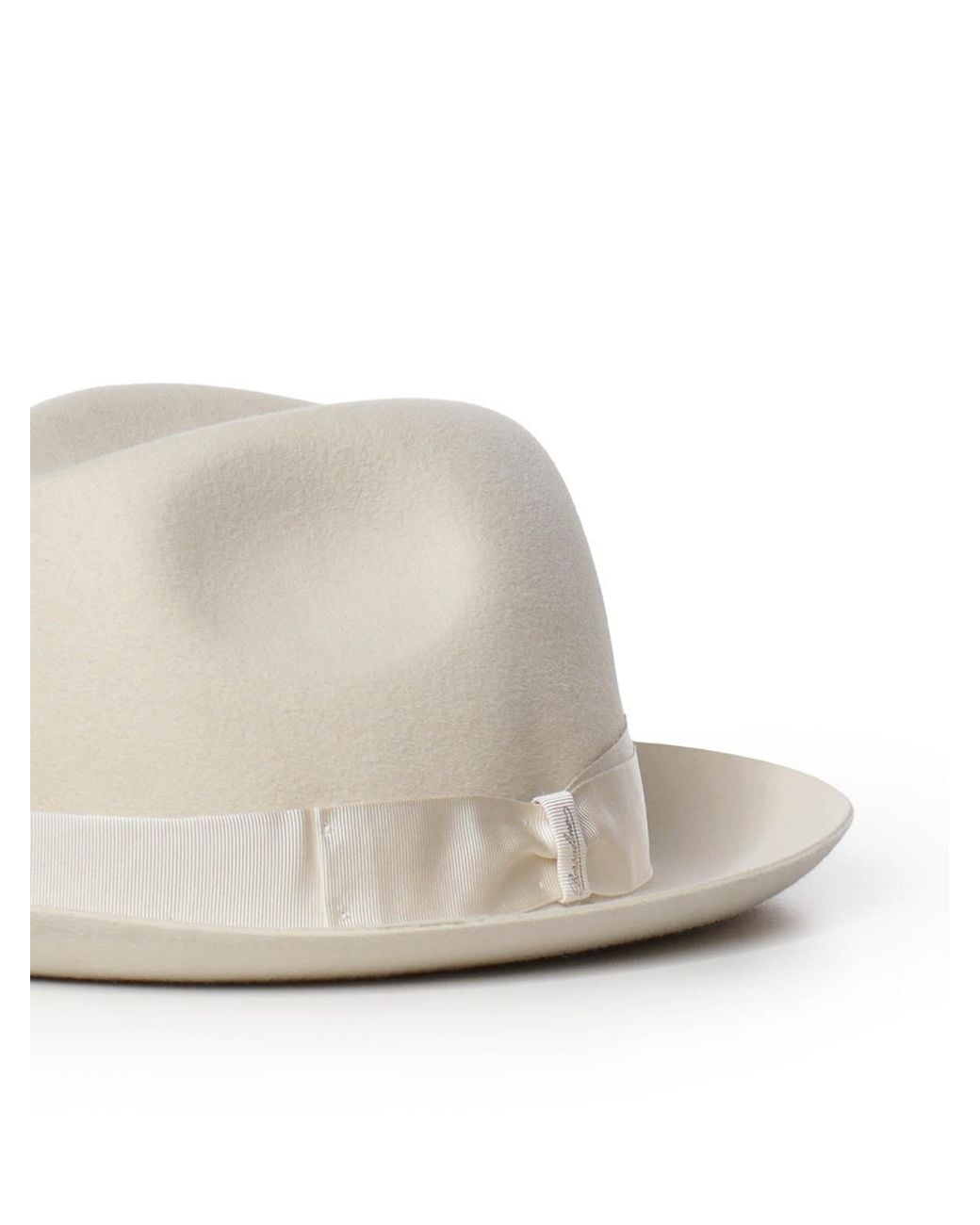 Borsalino White Damiano Felt Hat for men