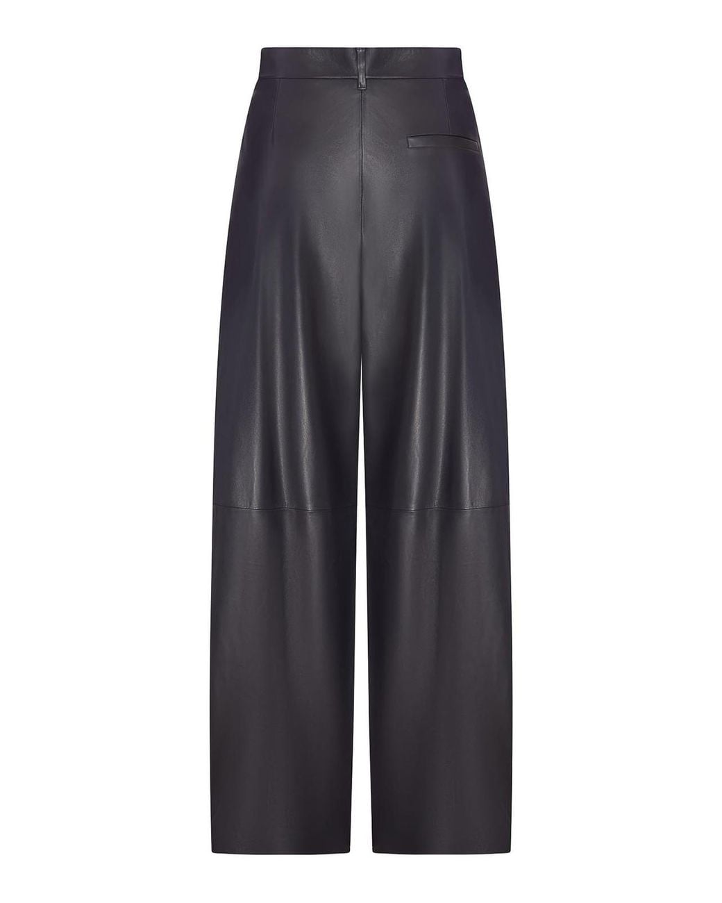 Giorgio Armani Blue Wide Nappa Trousers With Pleats