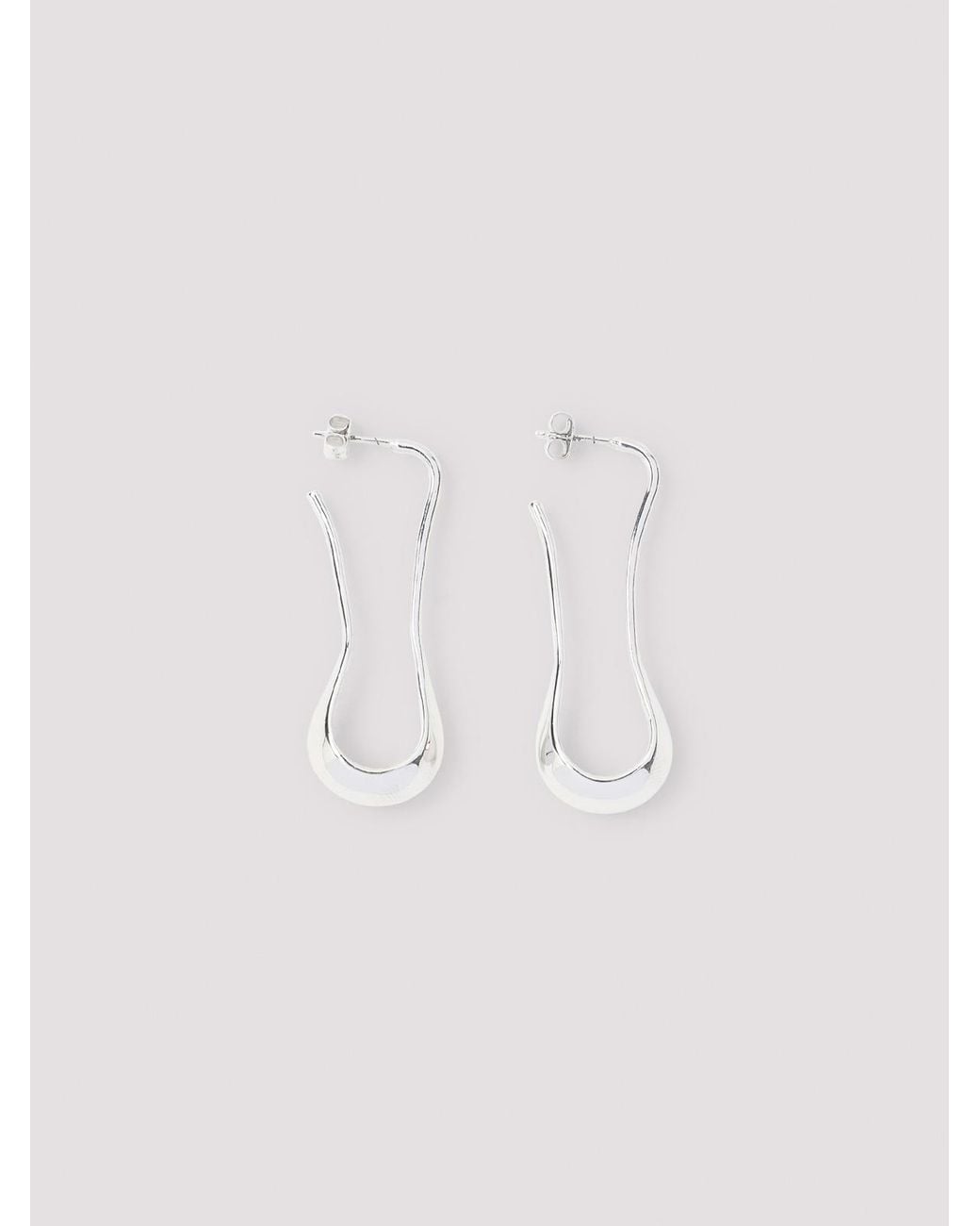 Lemaire White Short Drop Earrings