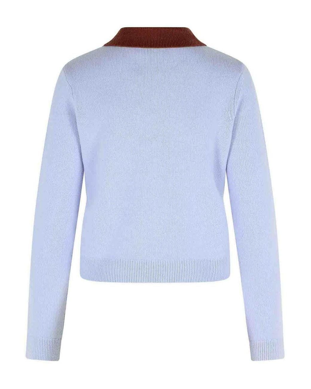 Self-Portrait Blue Wool Blend Sweater