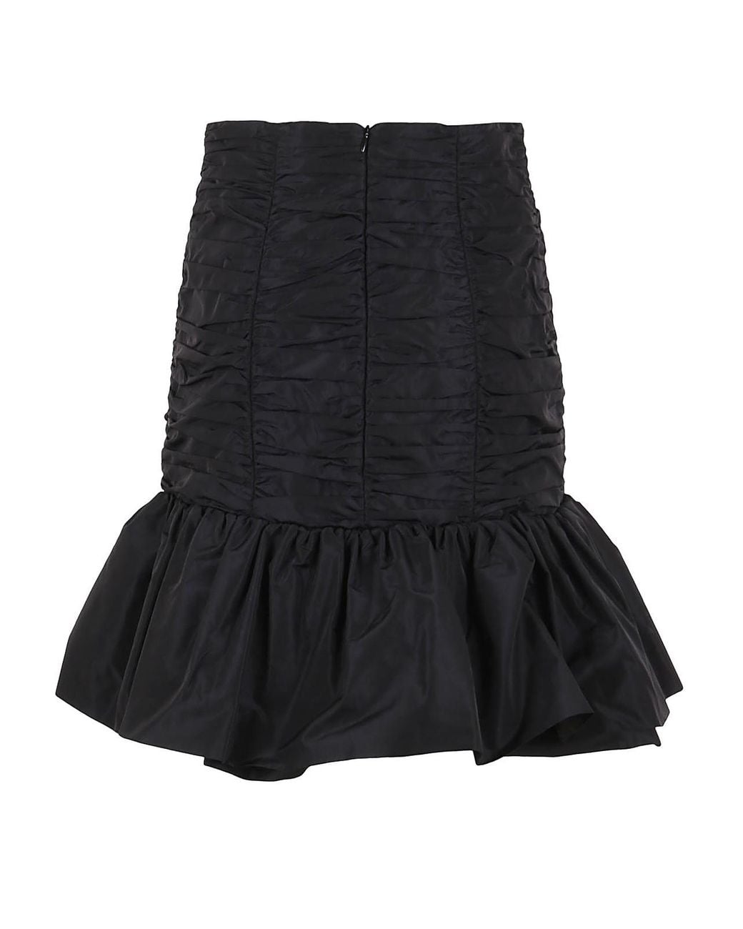 Patou Black Flounced Ruffle Mini Skirt