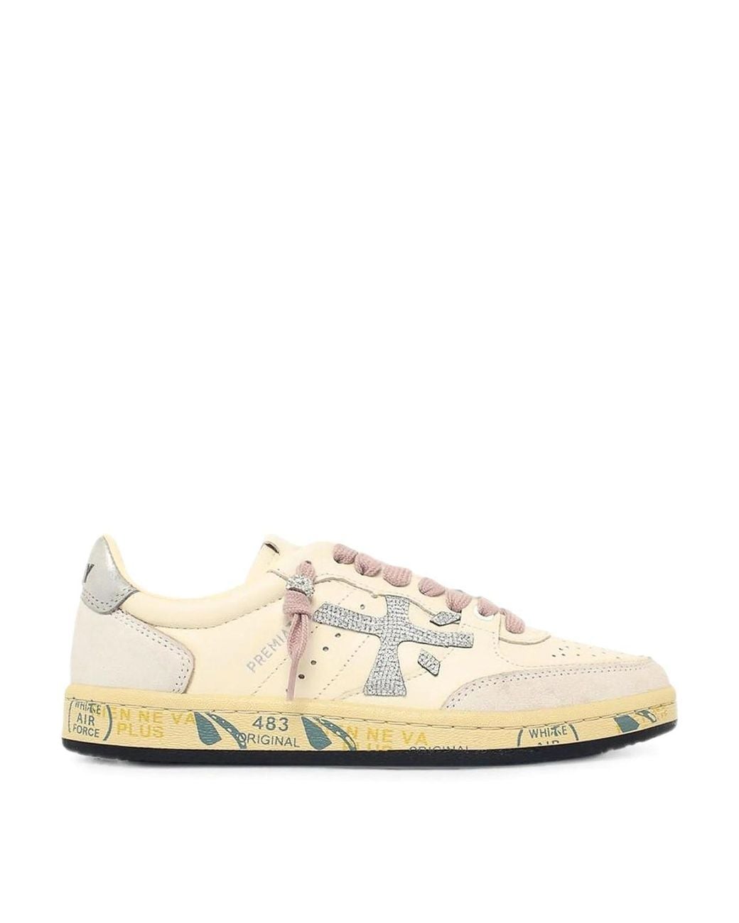 Premiata White Bskt Clayd Sneakers