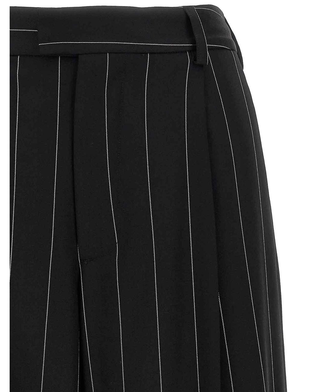 Federica Bonifaci Black Pinstripe Trousers