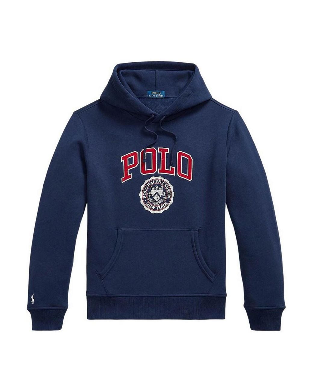 Polo Ralph Lauren Blue Hoodie With Kangaroo Pocket for men