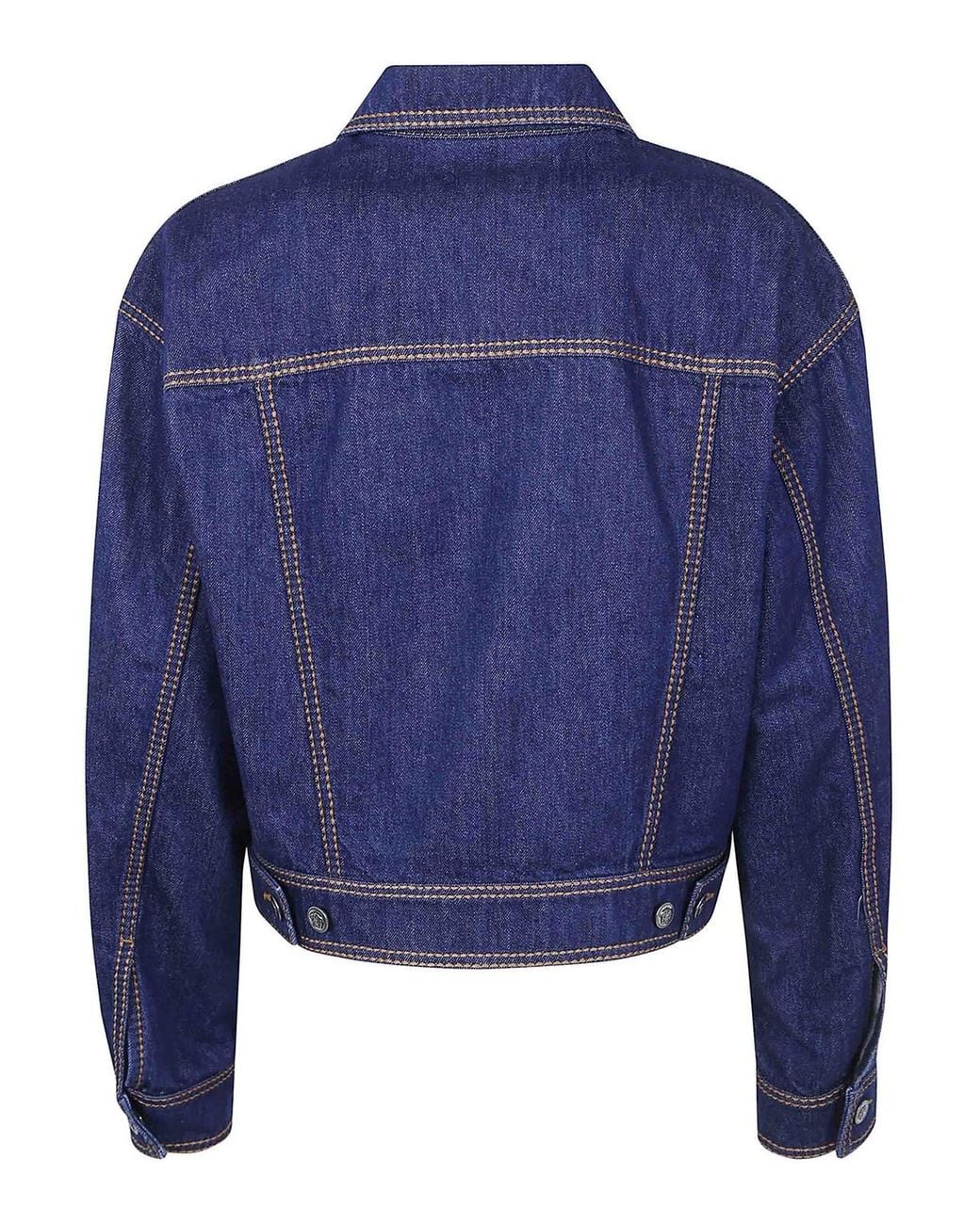 Versace Blue Blouson Denim Rinsed Denim