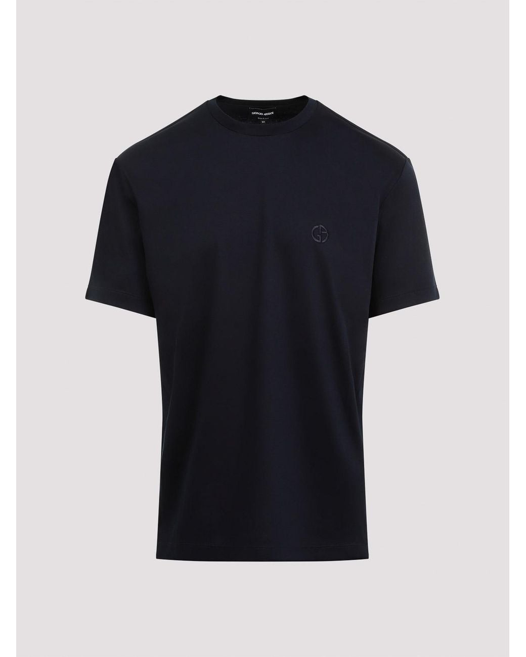 Giorgio Armani Black Cotton T-Shirt for men