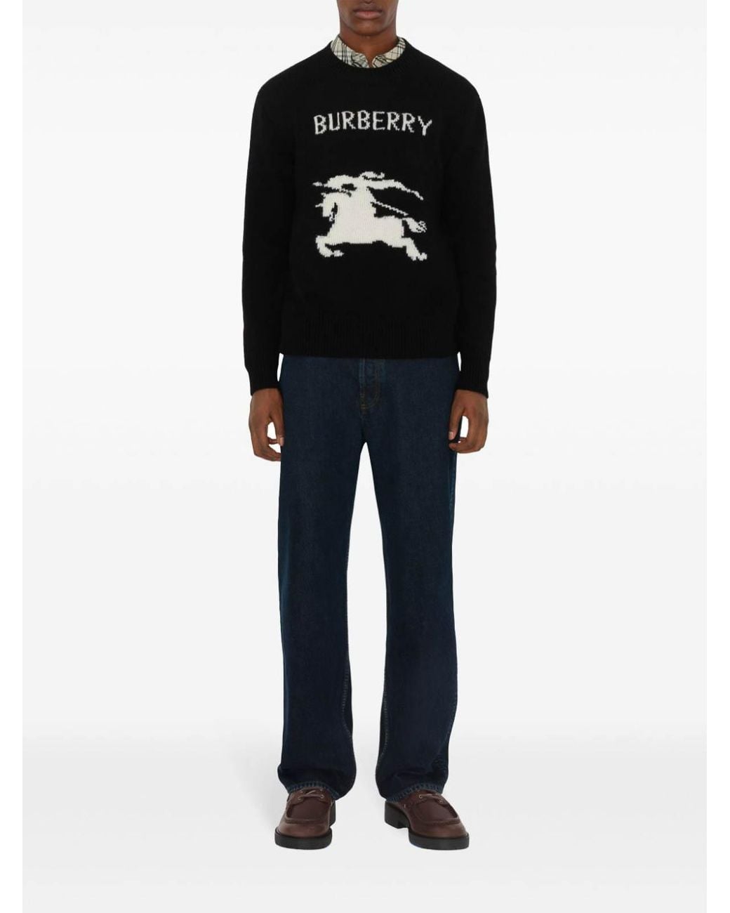 Burberry Black Wool Cashmere Sweater Ekd for men