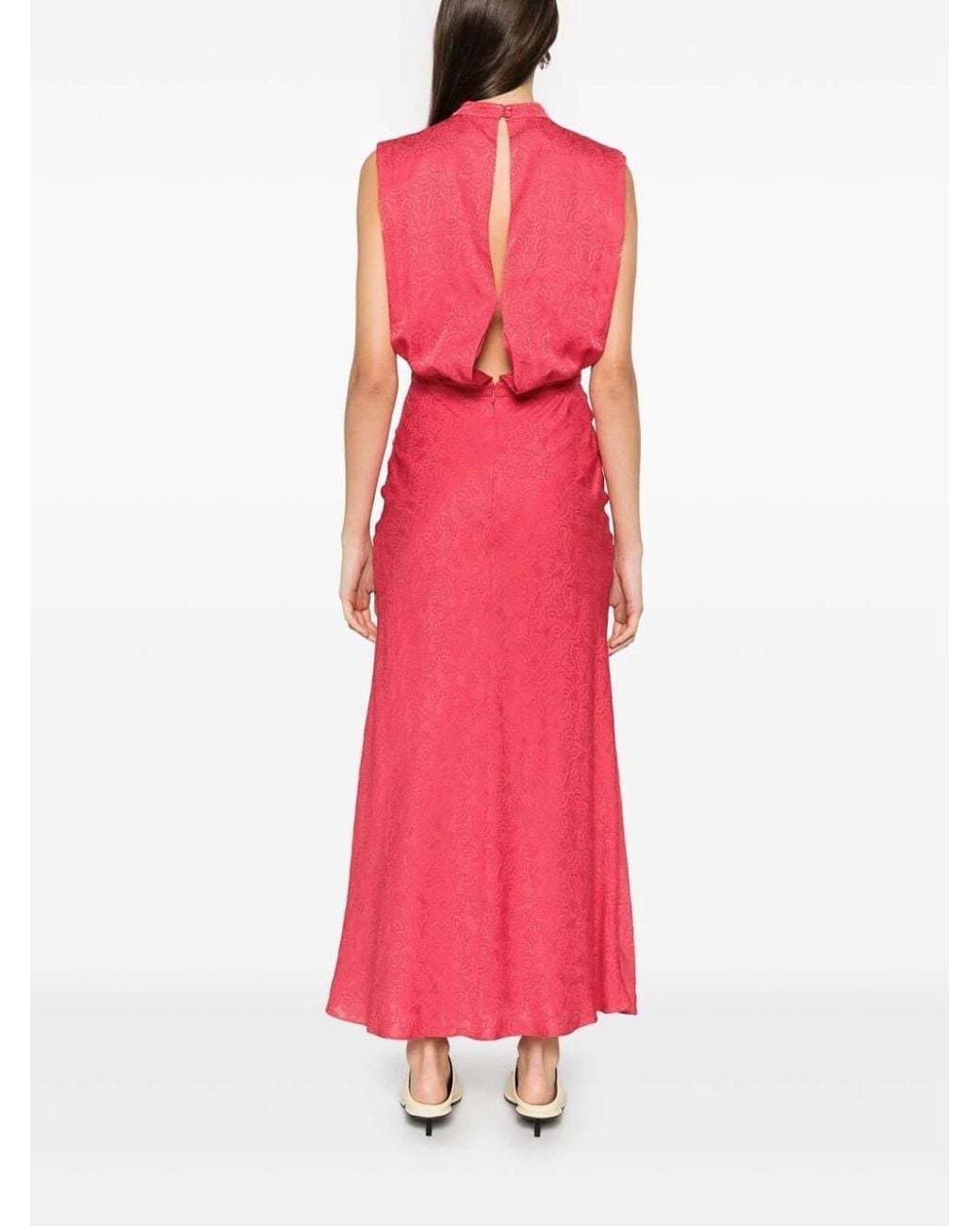 Saloni Pink Fleur F Maxi Dress