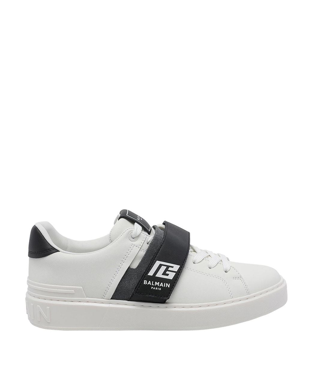 Balmain White B-Court Sneakers for men