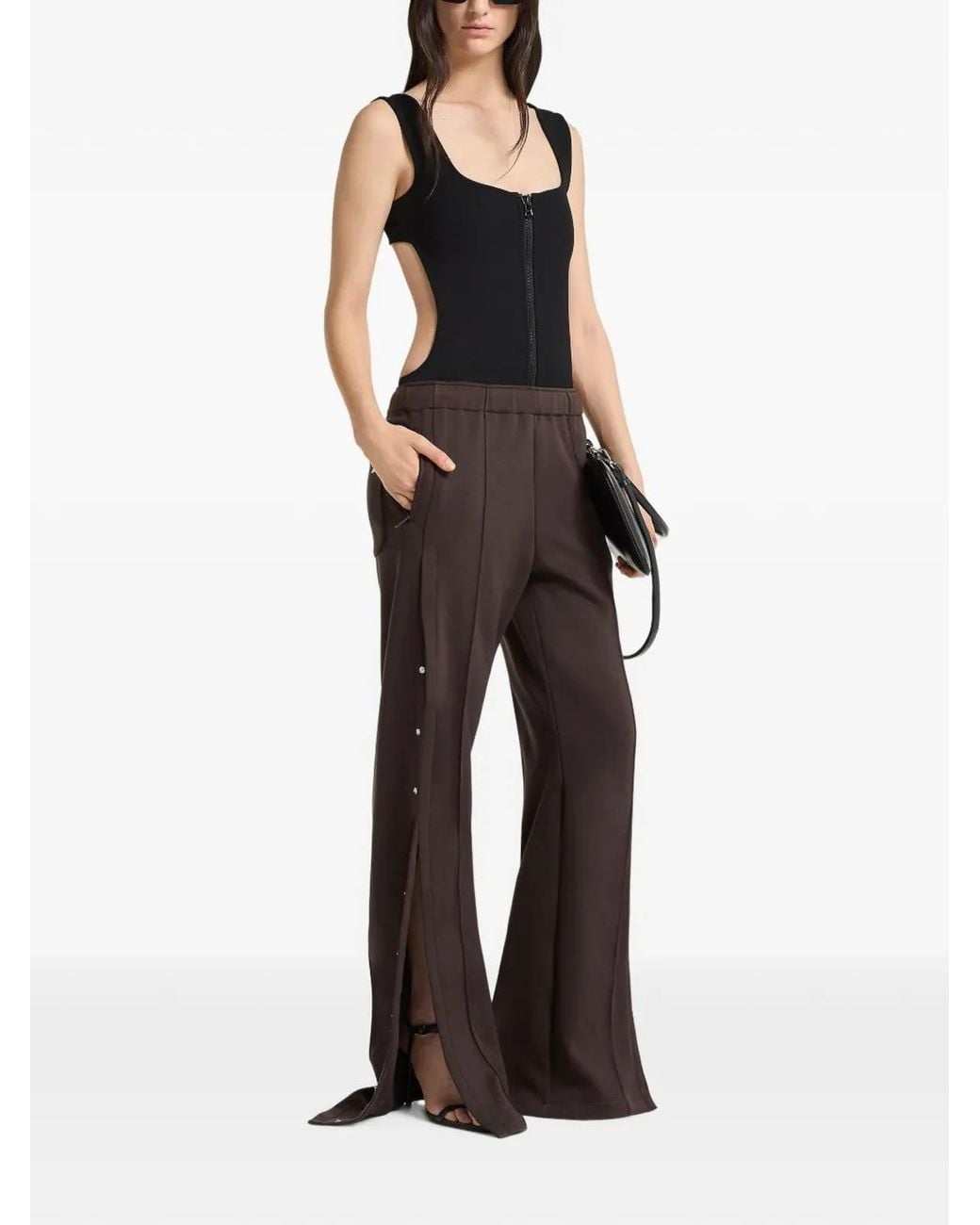 Courreges Black Top Cut Out Stretch Techno