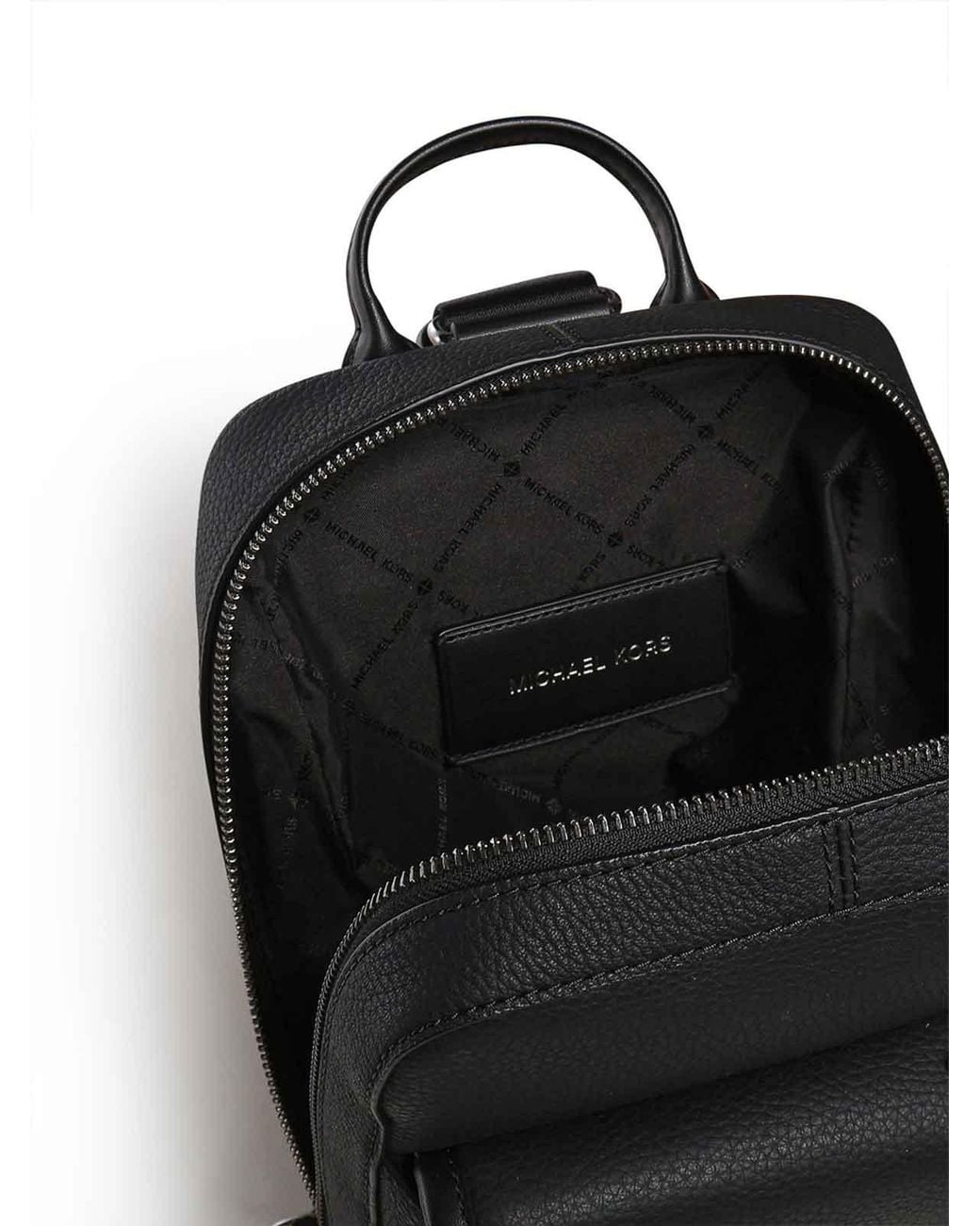 MICHAEL Michael Kors Black Leather Touring Sling Bag for men