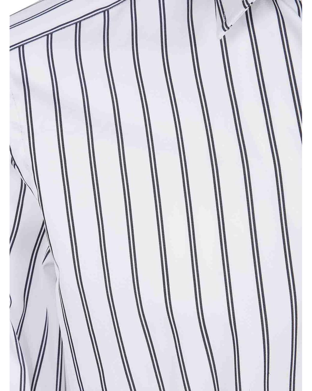 Tom Ford White Popeline Stripe Slim Fit Shirt for men