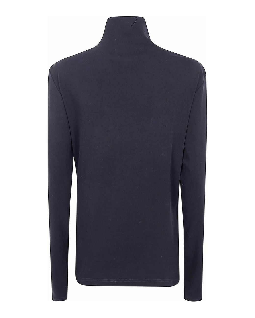 Y's Yohji Yamamoto Blue Ka- Back Button Off-Neck T