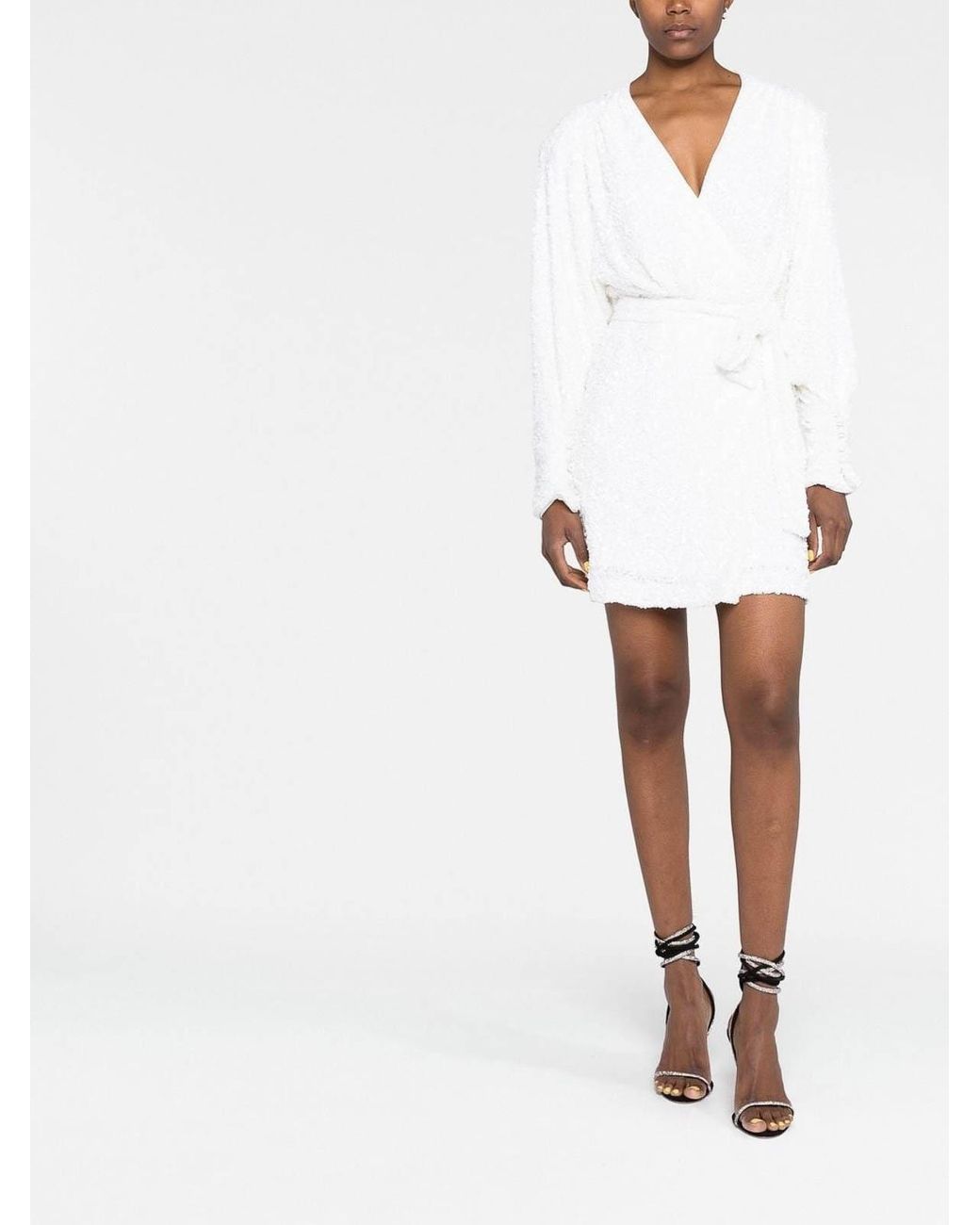 ROTATE BIRGER CHRISTENSEN White Wrap Dress