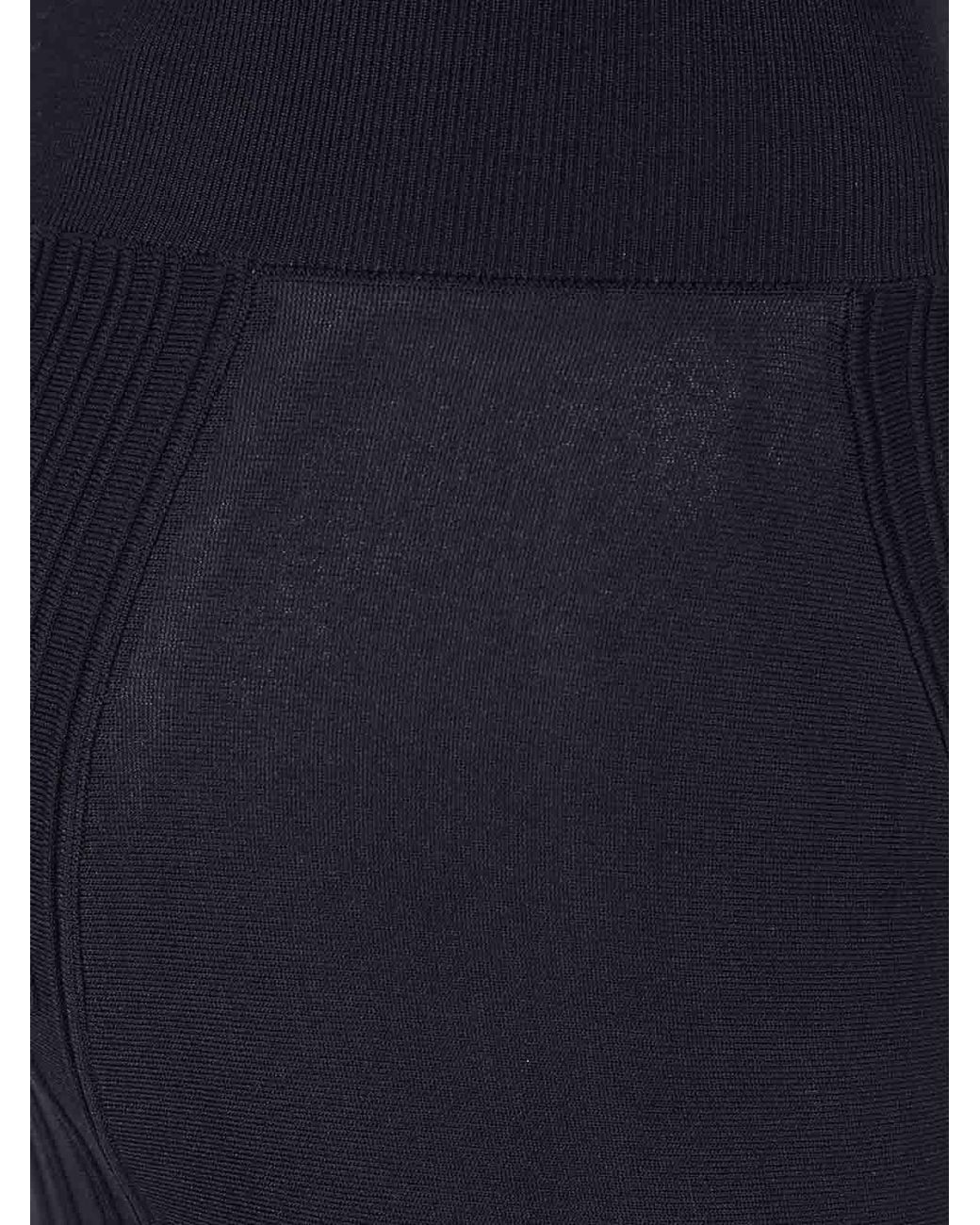 Mugler Black Classic Midi Dress
