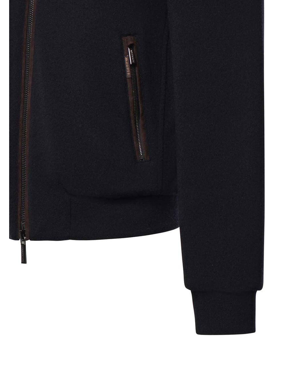 Moorer Black Bellati-Mrw Wool And Cashmere Bomber Jacket for men