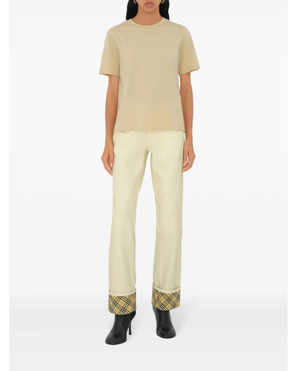 Burberry Natural Cotton T-Shirt