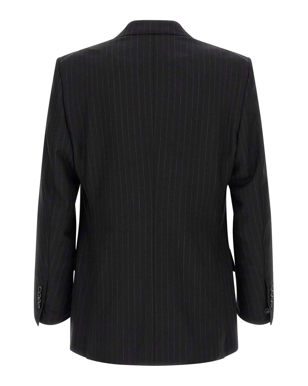 Tom Ford Black Pinstriped Double-Breasted Dress for men