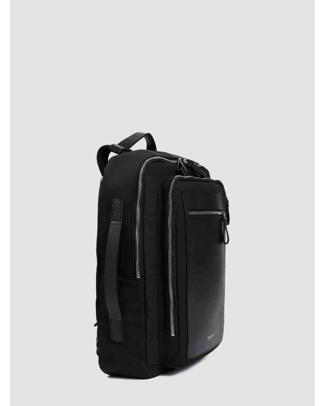 Giorgio Armani Black Polyester Backpack for men