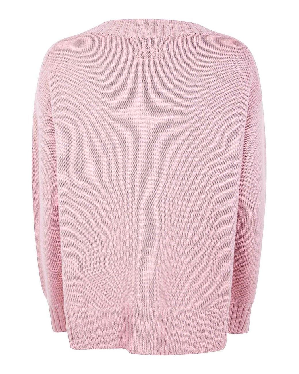 Drumohr Pink Long Sleeve Crew Neck Aweater