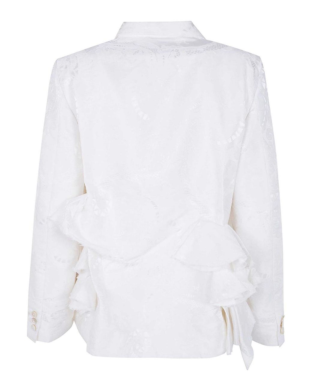 Comme des Garçons White Embroidered Jacket