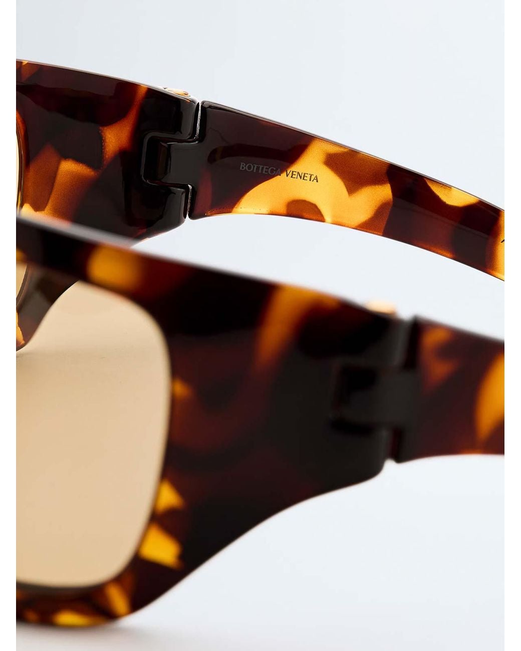 Bottega Veneta Brown Rectangular Sunglasses