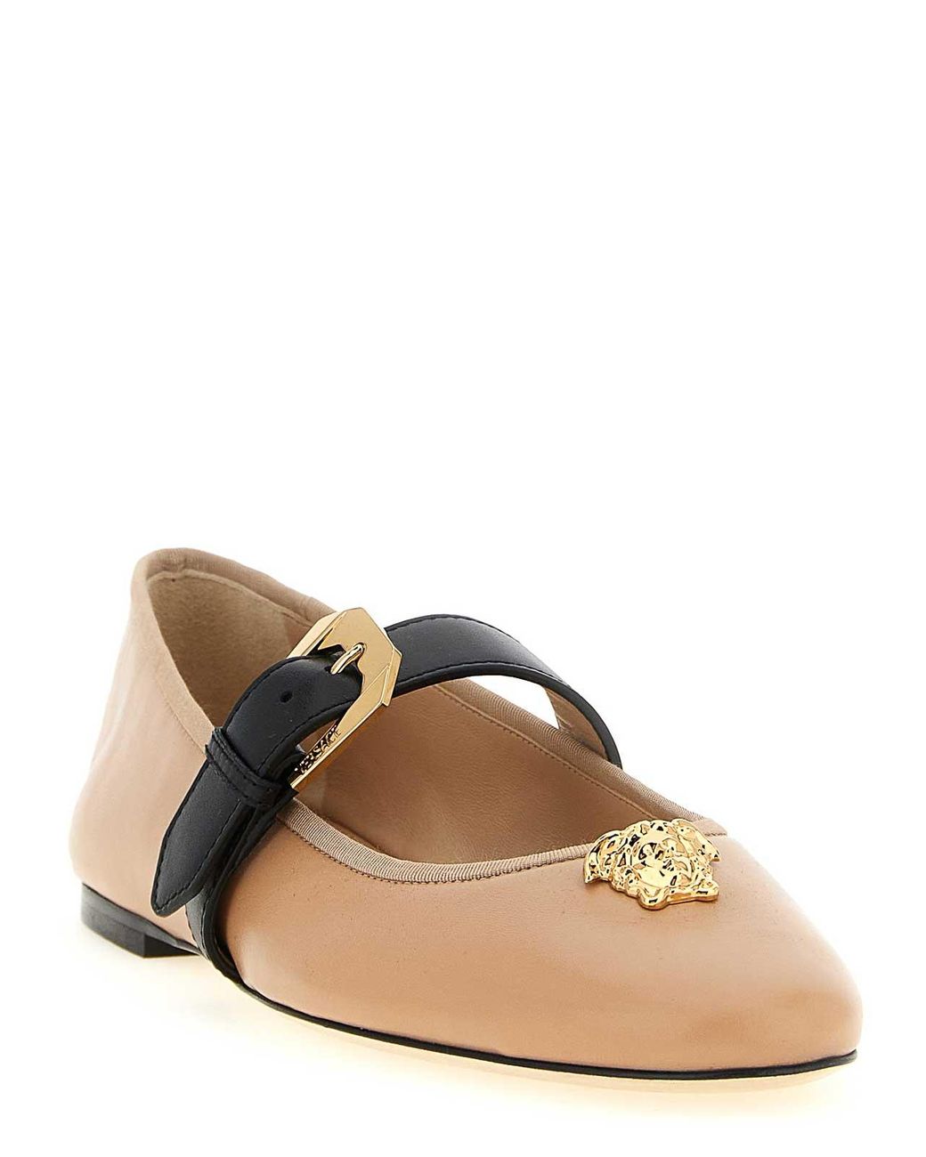 Versace White Ballet Flats