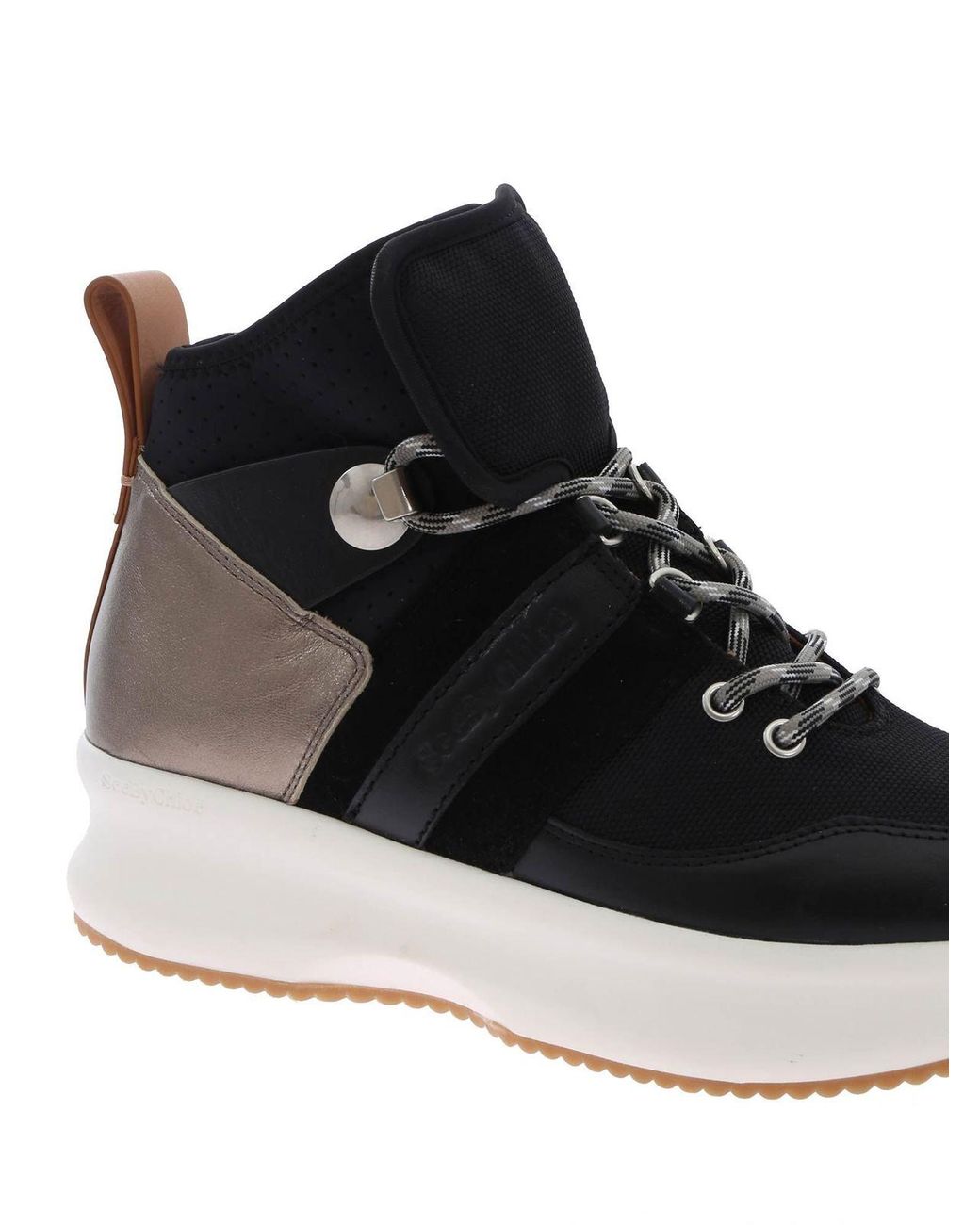 See By Chloé Black Atena Leather Sneakers