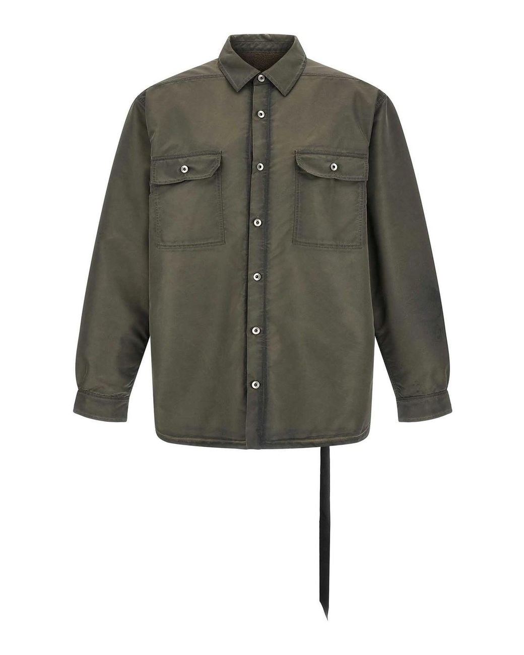 Rick Owens Green Jumbo Outershirt Technical Jacket for men