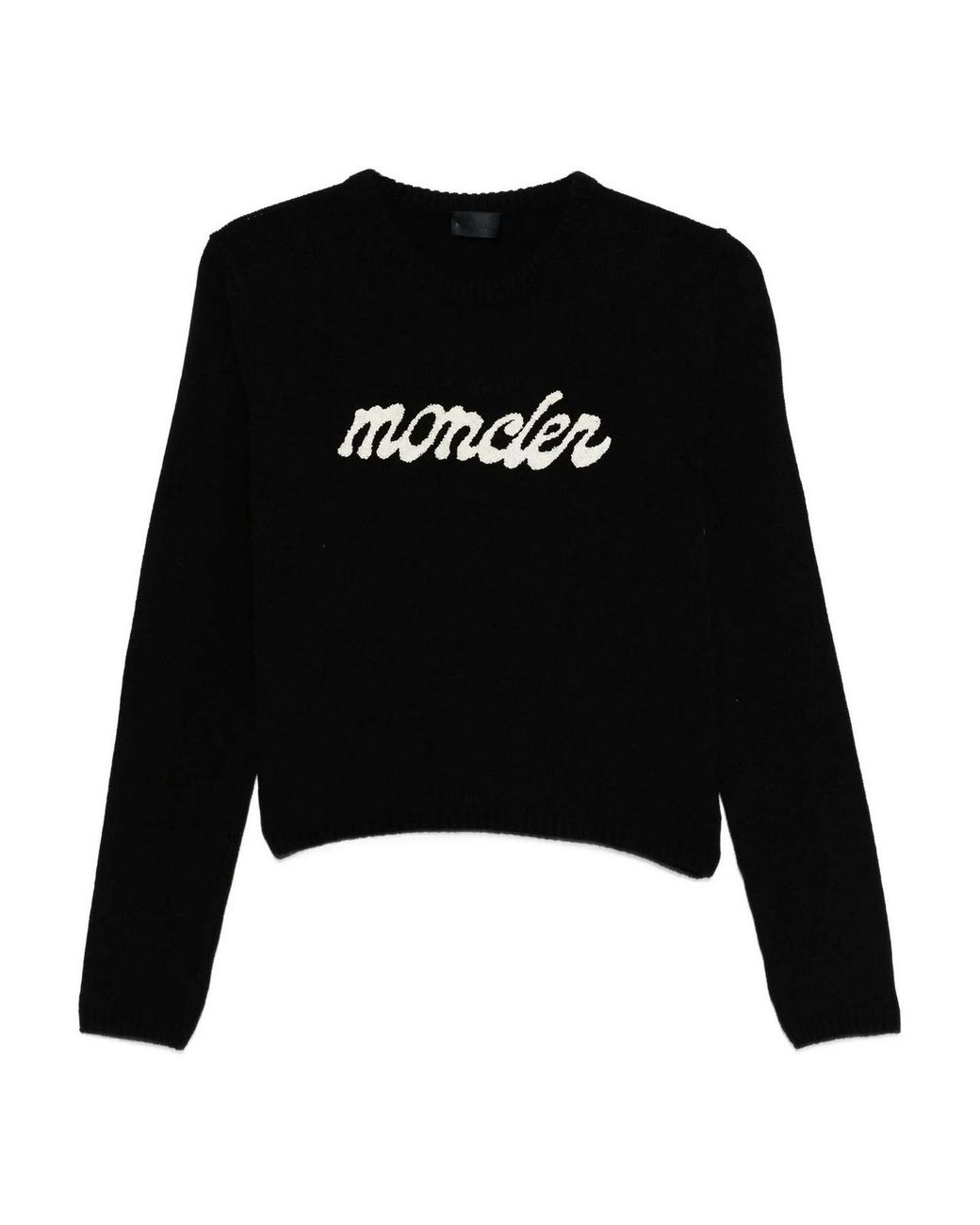 Moncler Black Wool Crew Neck Jumper for men