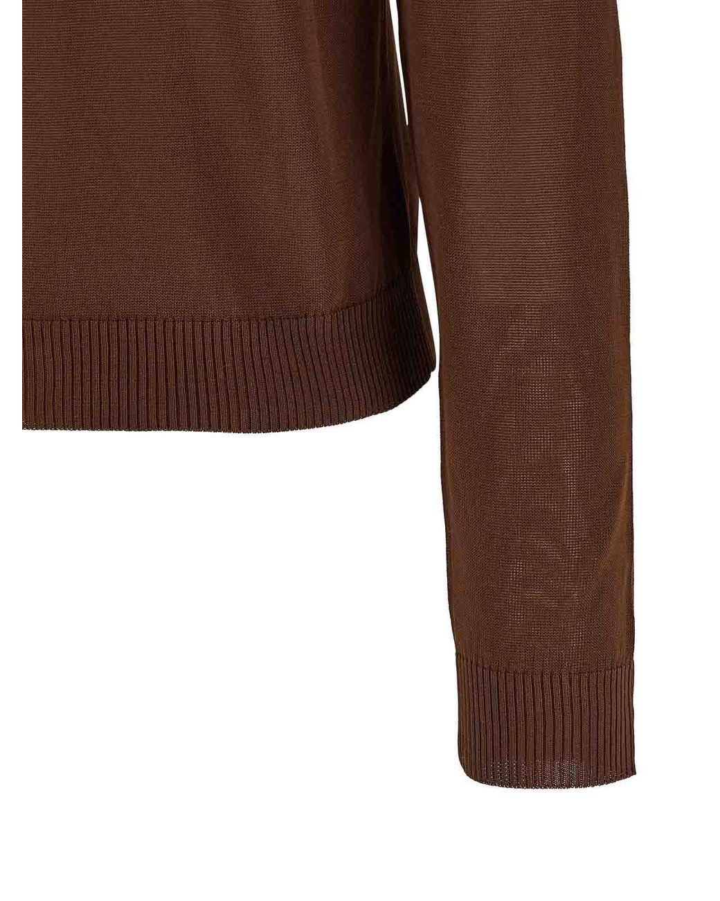 Ganni Brown Argyle' Cardigan