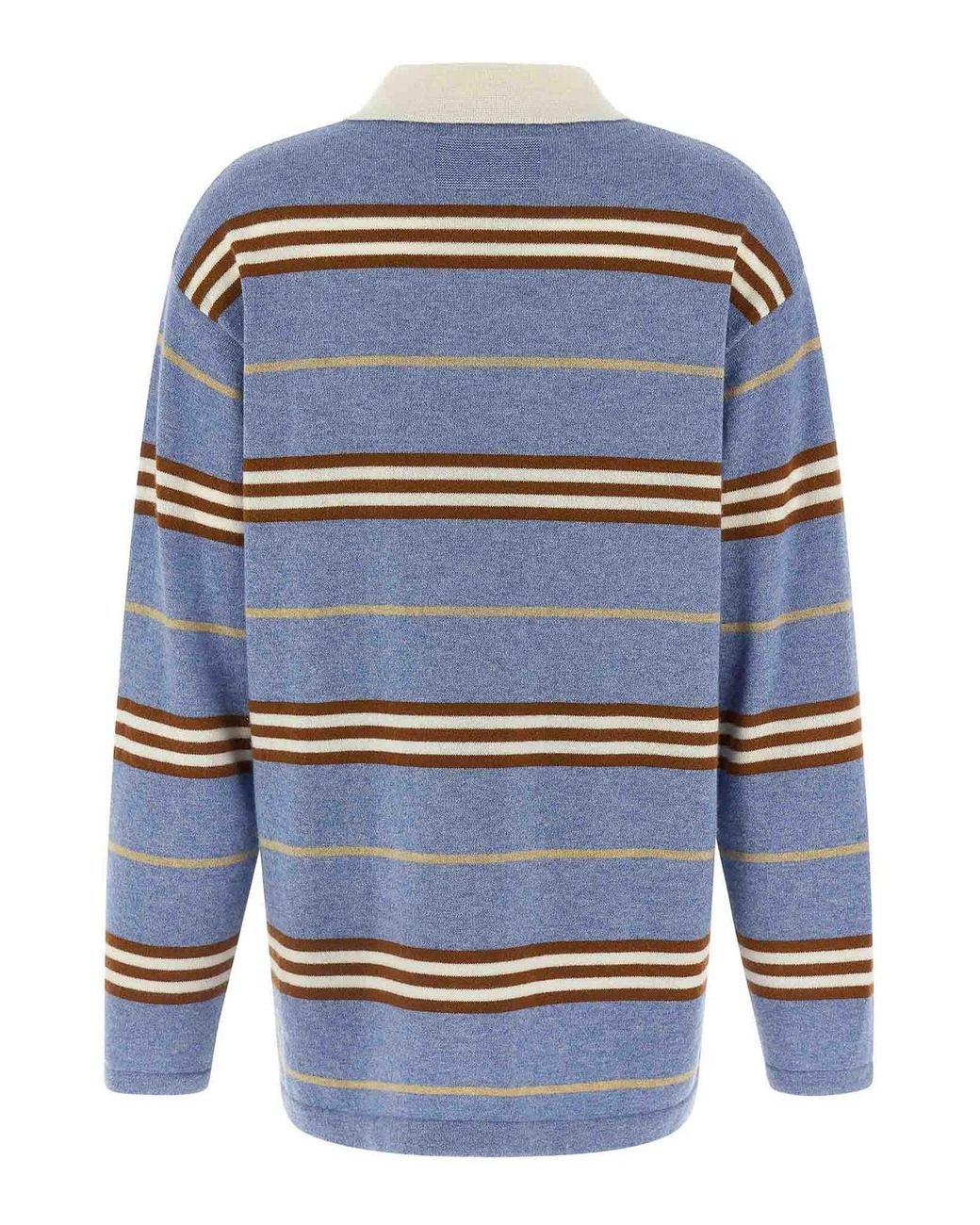Guest In Residence Blue Striped Rugby Polo Shirt