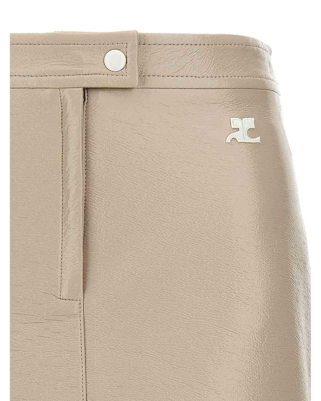 Courreges Natural Reedition Vinyl Skirt