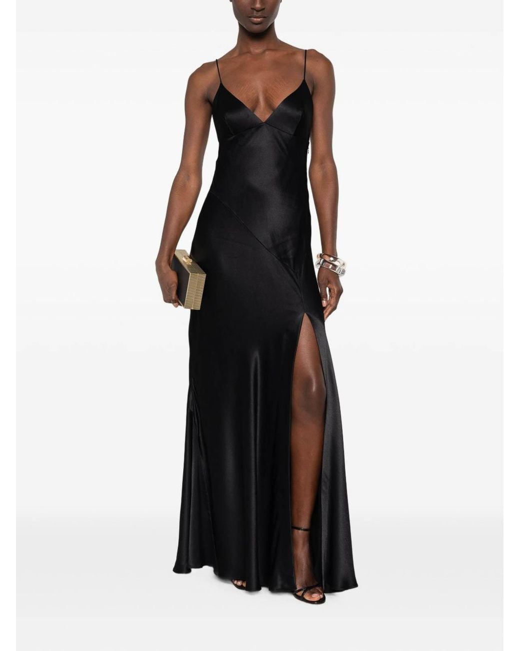 Alberta Ferretti Black Cami Dress