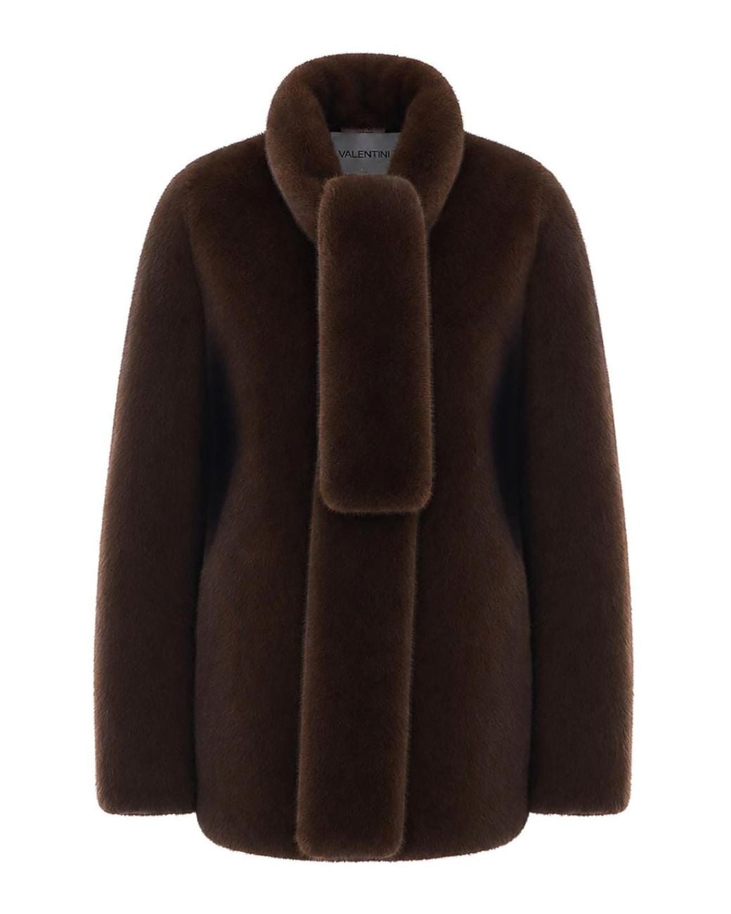 VALENTINI 1972 Brown Faux Fur Jacket