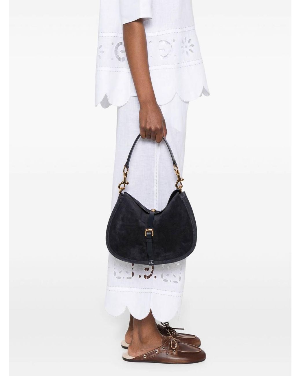 Etro Black Medium Pony Suede Bag